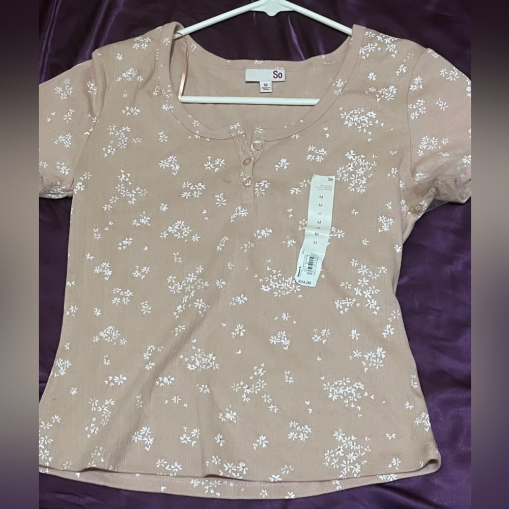 button up crop top top